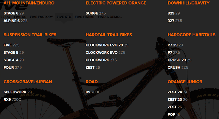 orange bikes hardtail