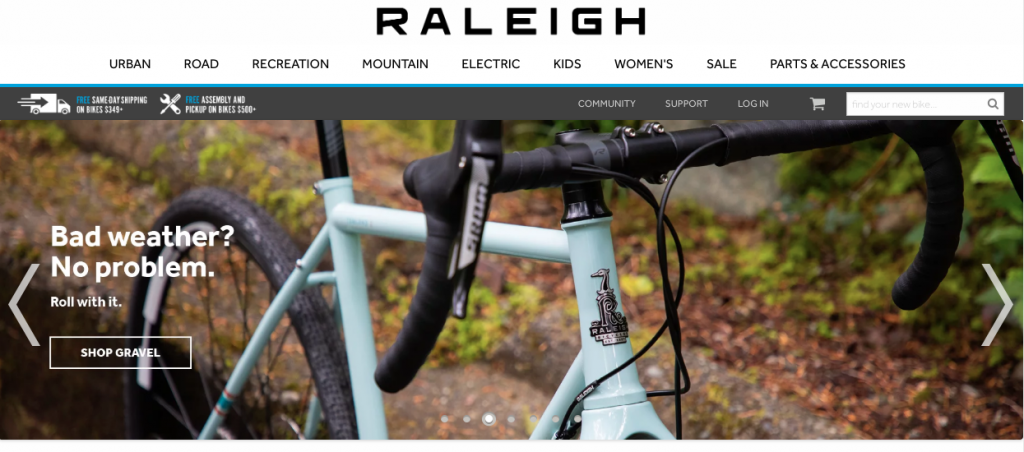 raleigh mens bike