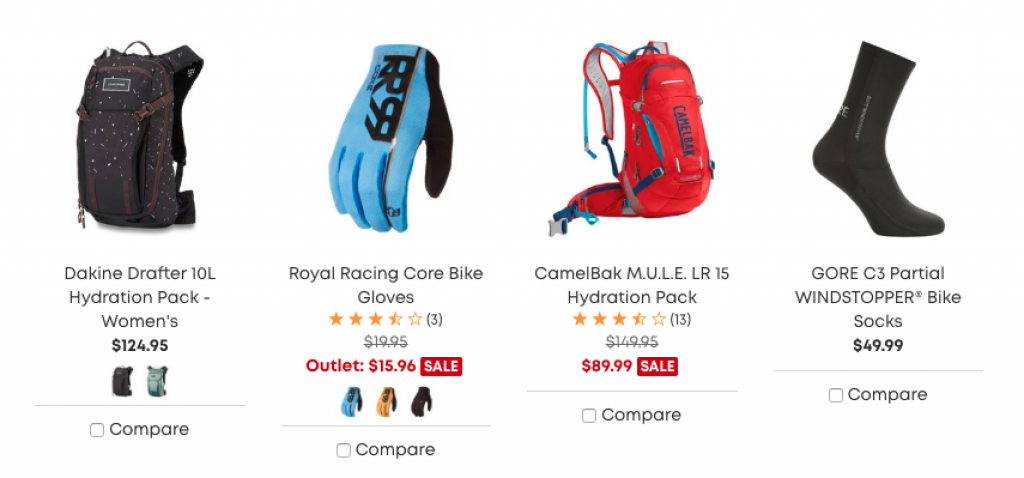 evo Website Clothing Accessories Section