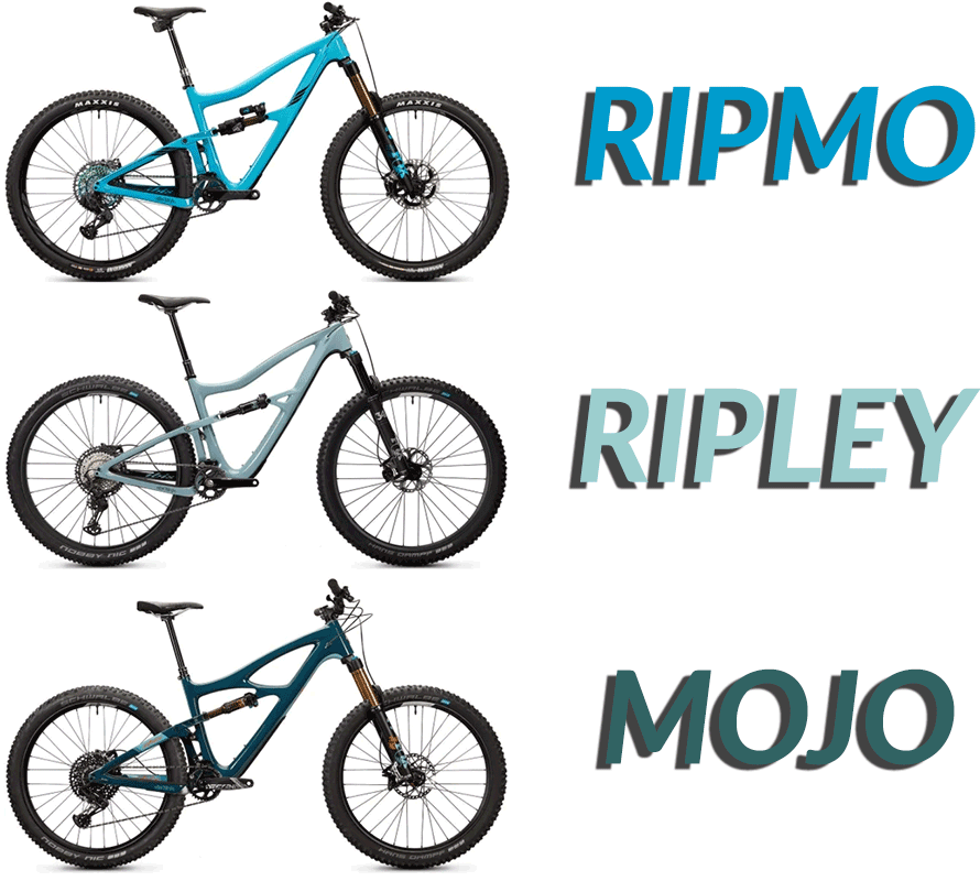 ibis mountain bikes - ripmo, ripley and mojo