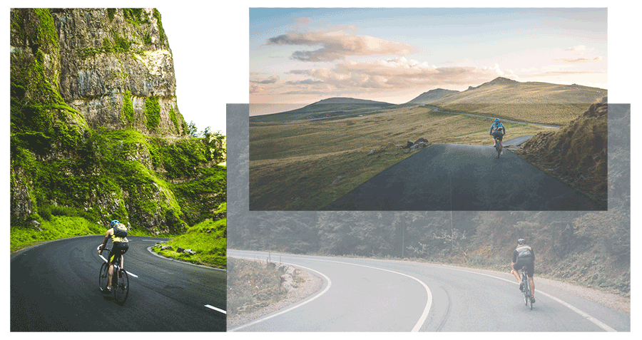 road cyclists on open road