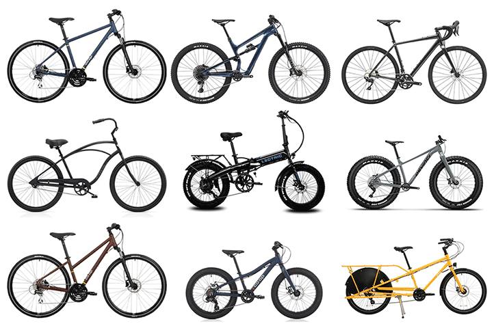 different types of bikes