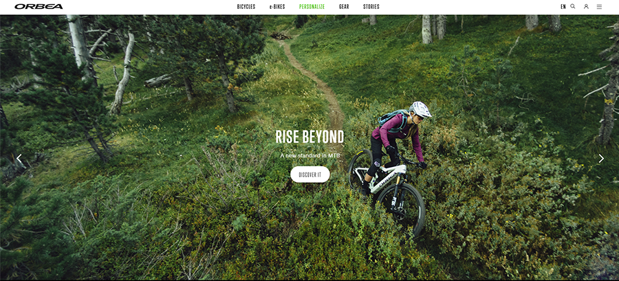 site web d'Orbea bikes