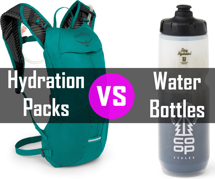 hydration packs vs water bottles