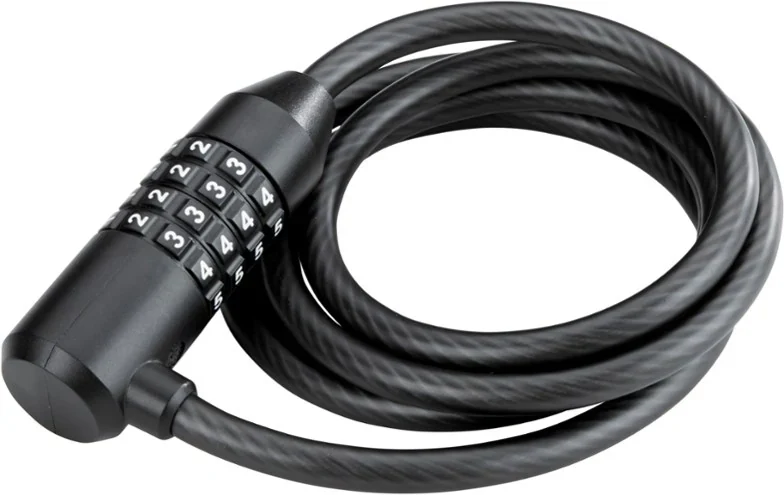 black cable lock with a combination