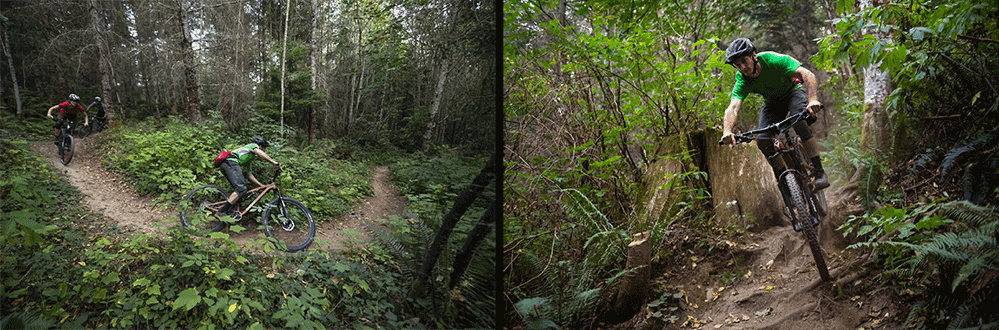 mountain bike riding