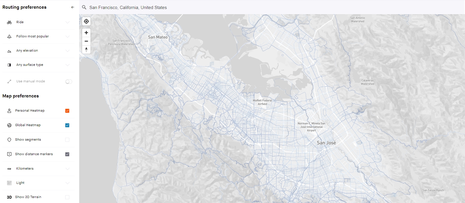 Strava heatmap feature