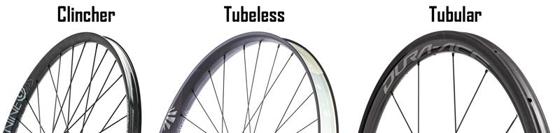 Clincher, tubular and tubeless rims differ significantly from each other.