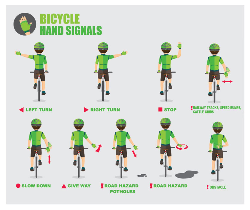 bike hand signals chart