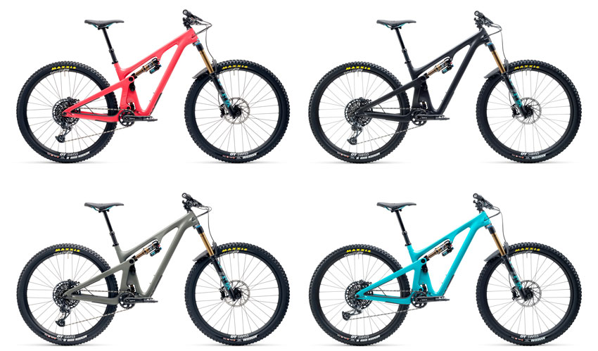yeti sb130 in four frame colors