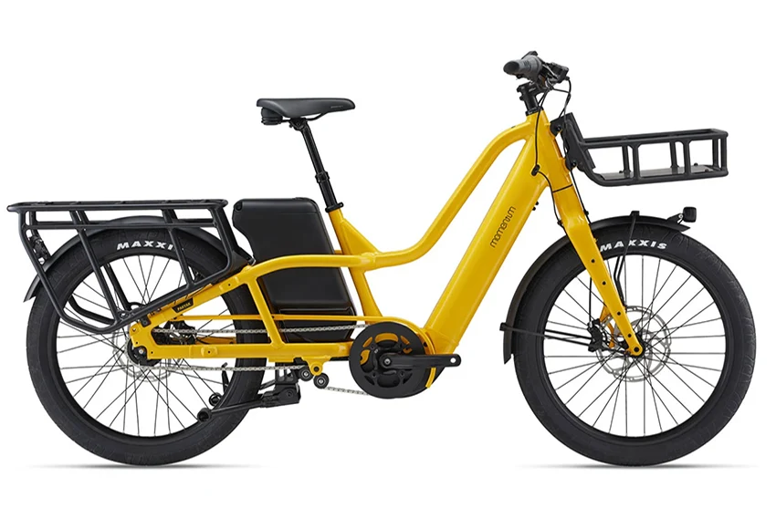 yellow 24 inch wheel cargo bike