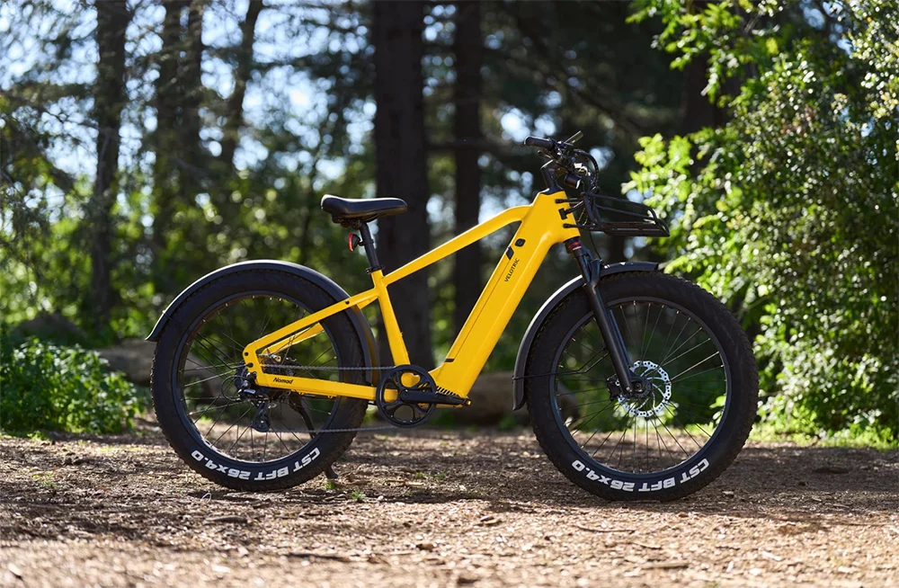 yellow velotric electric bike